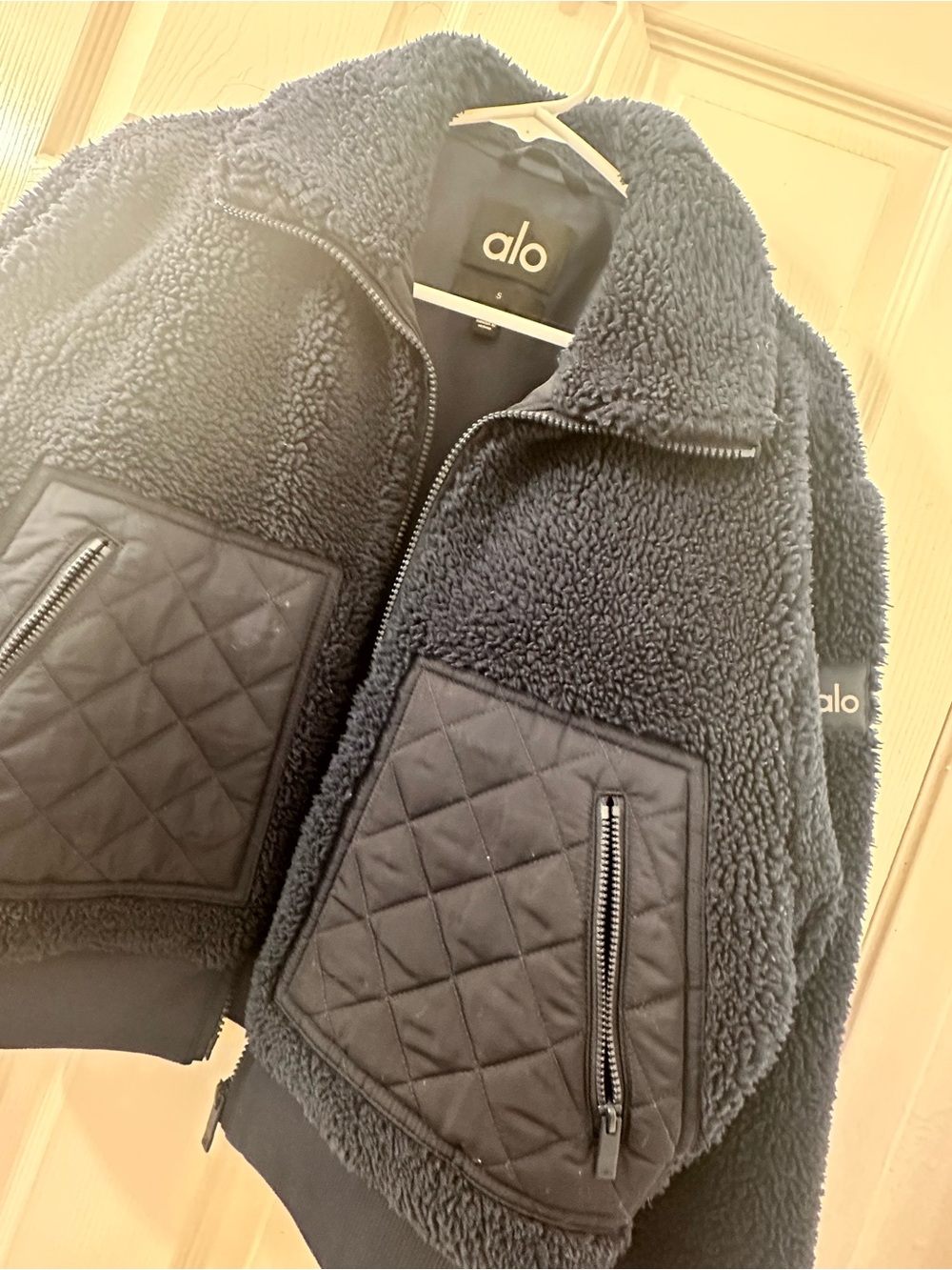 ALO Yoga Navy Jacket with Black Label